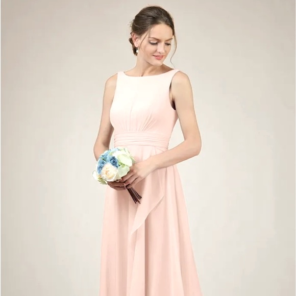 Aw Bridal | Dresses | Aw Bridal Aw Jacques Dress Chiffon Bateau Neck ...